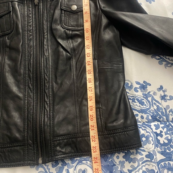 NWOT Black Rivet Wilsons Genuine Leather Moto Jacket In Black Size XL. - Picture 11 of 11